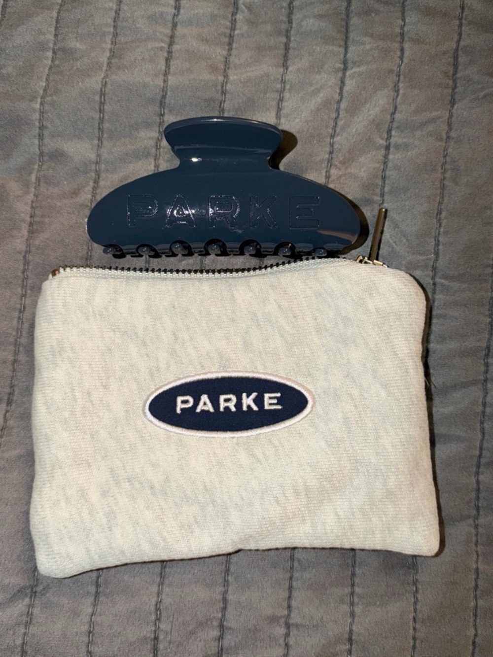 Parke claw clip “Washed indigo” brand new with bag. SOLD OUT